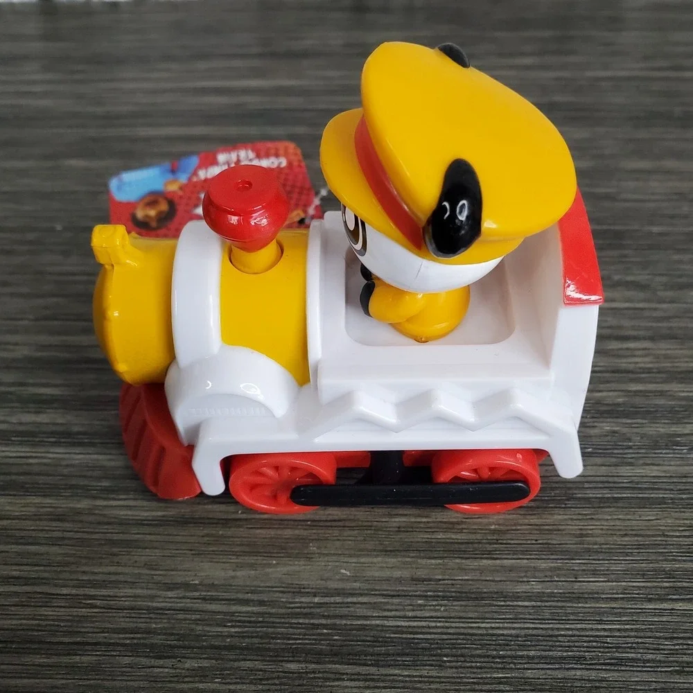 Lot Of 2 Ryan's World - Combo Panda Train And Ryan Bulldozer 3.5 Inch Toys